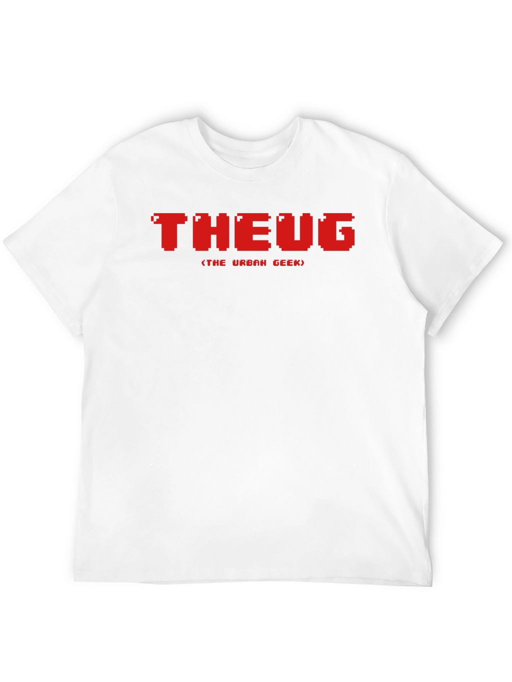 THEUG Urban Geek Pixelated Red Graphic Black T-Shirt
