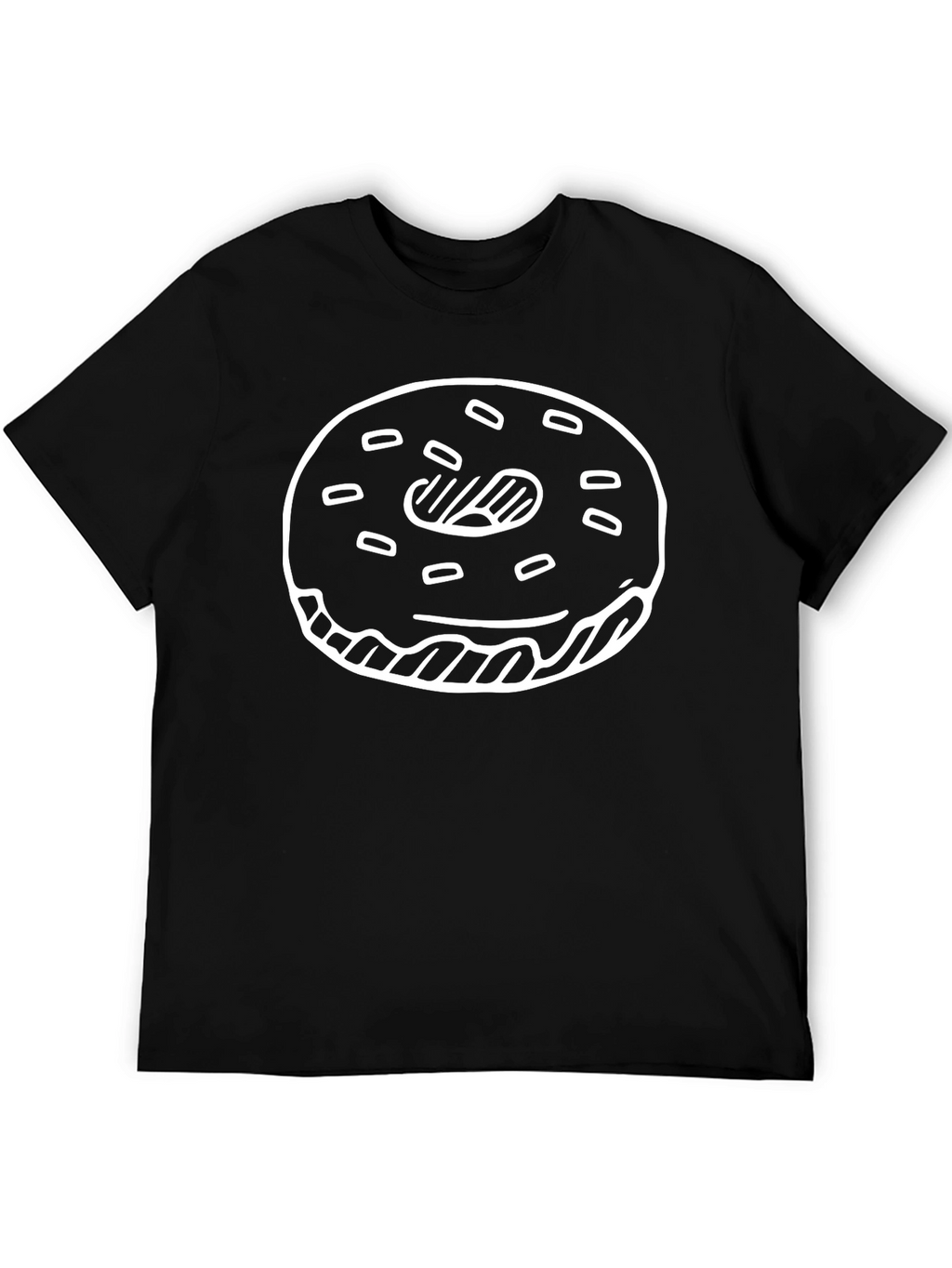 Donut Graphic Tee - Casual Black T-Shirt