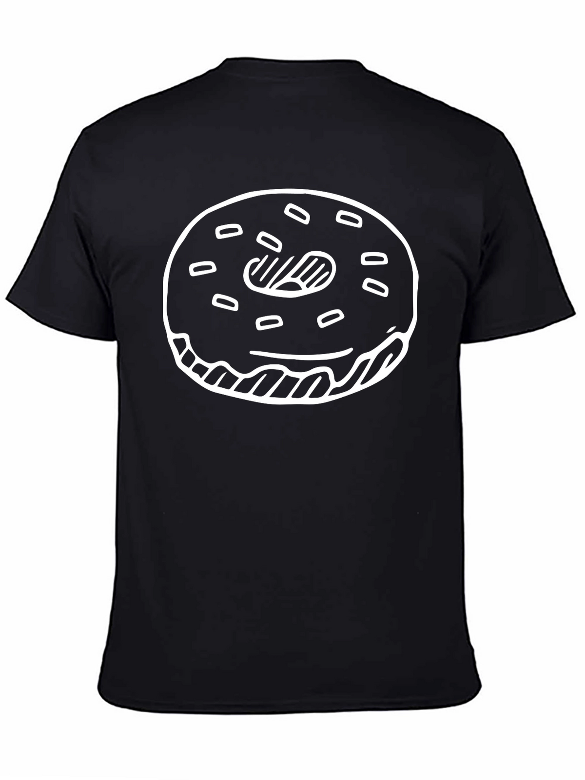 Donut Graphic Tee - Casual Black T-Shirt