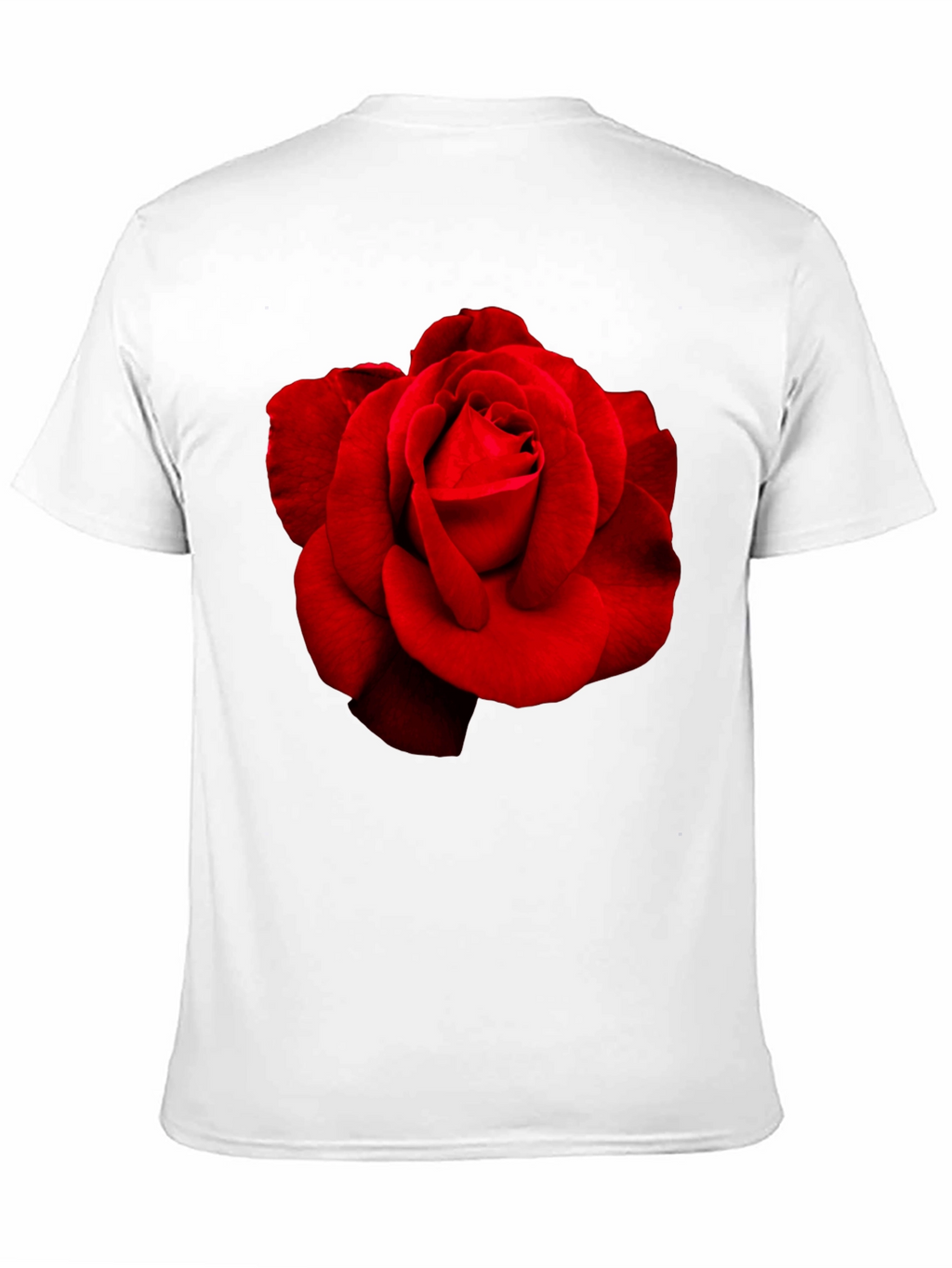 Red Rose Graphic Black T-Shirt