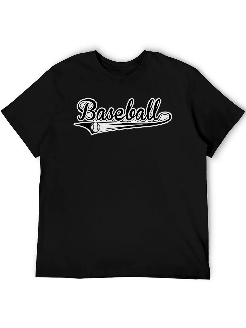 Black Baseball Graphic Tee - Stylish & Sporty
