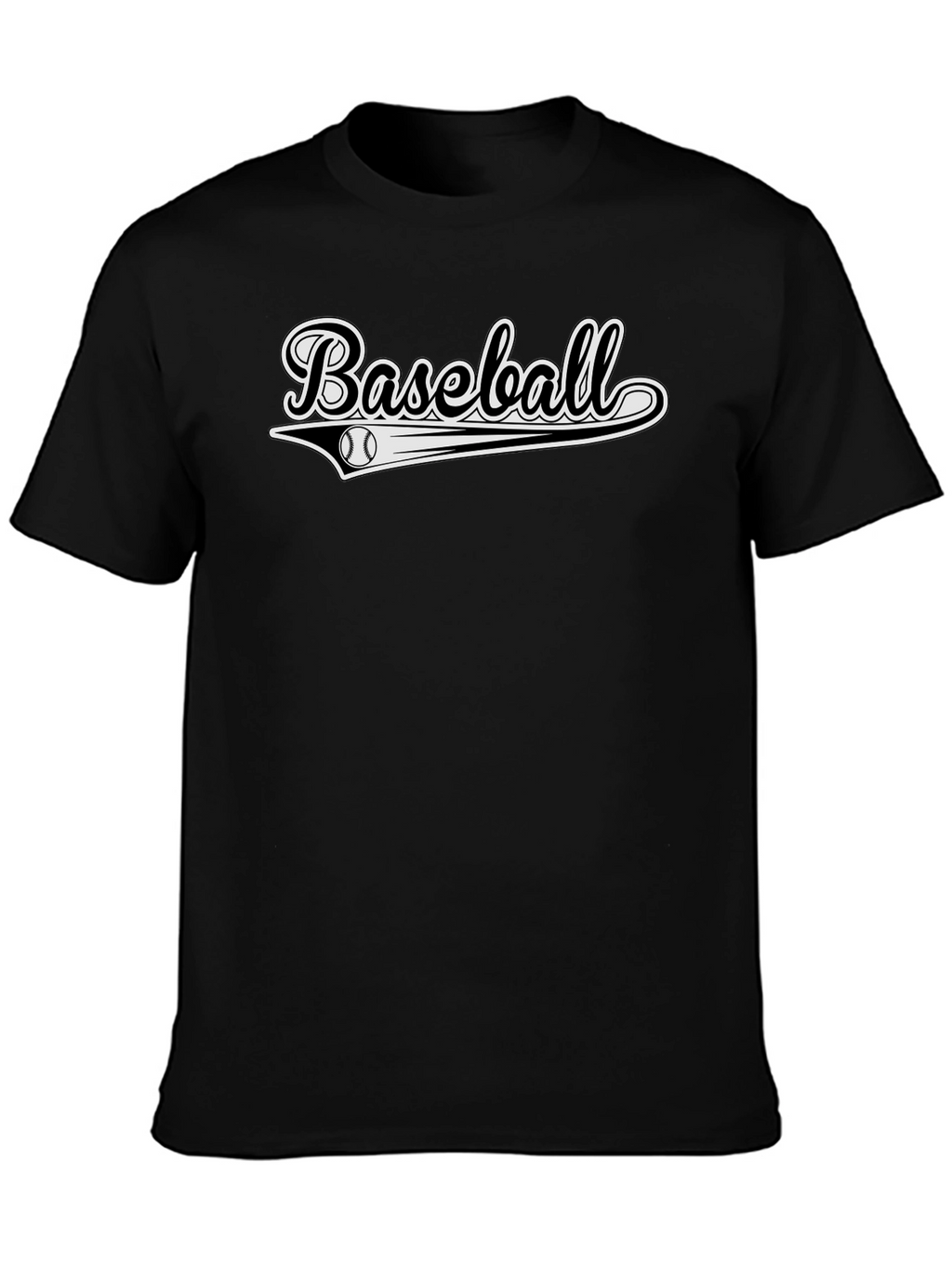 Black Baseball Graphic Tee - Stylish & Sporty