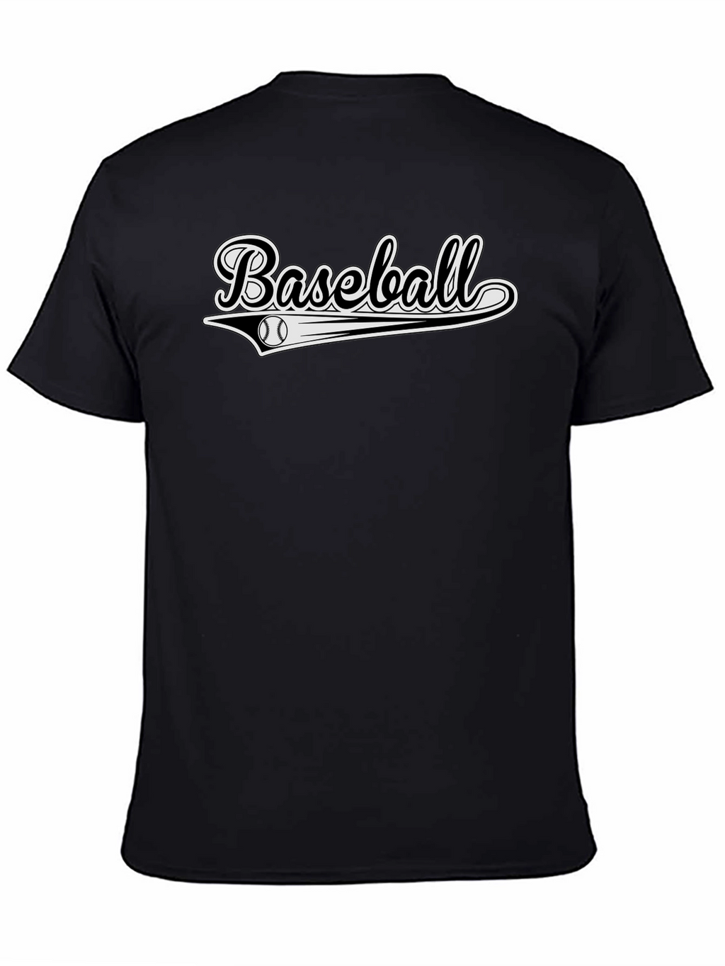Black Baseball Graphic Tee - Stylish & Sporty