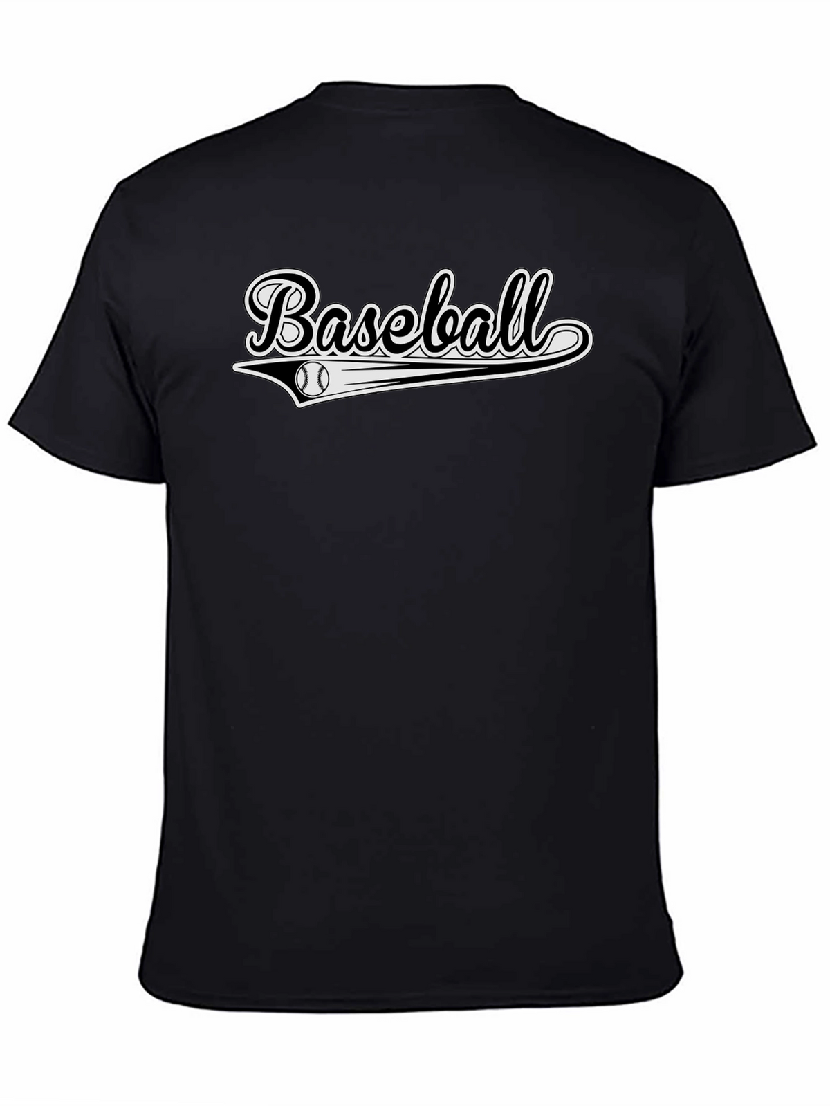 Black Baseball Graphic Tee - Stylish & Sporty