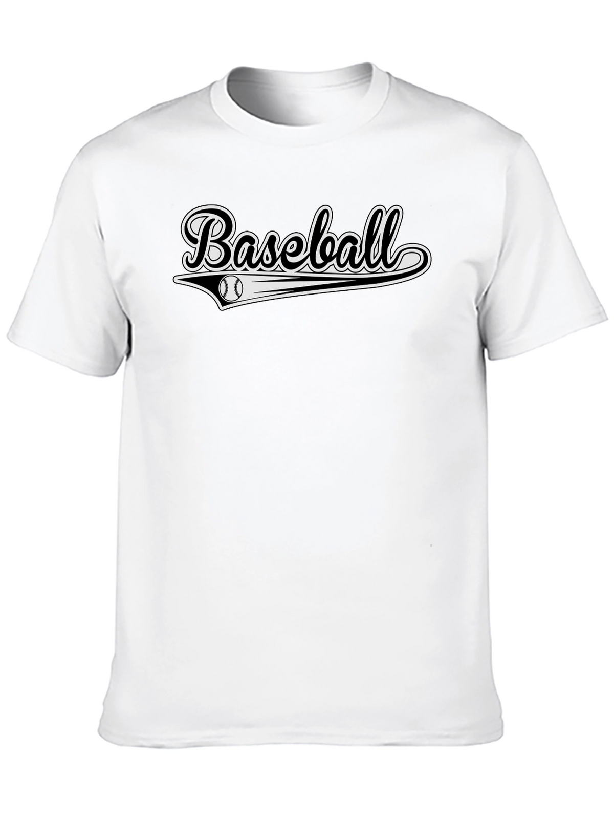 Black Baseball Graphic Tee - Stylish & Sporty