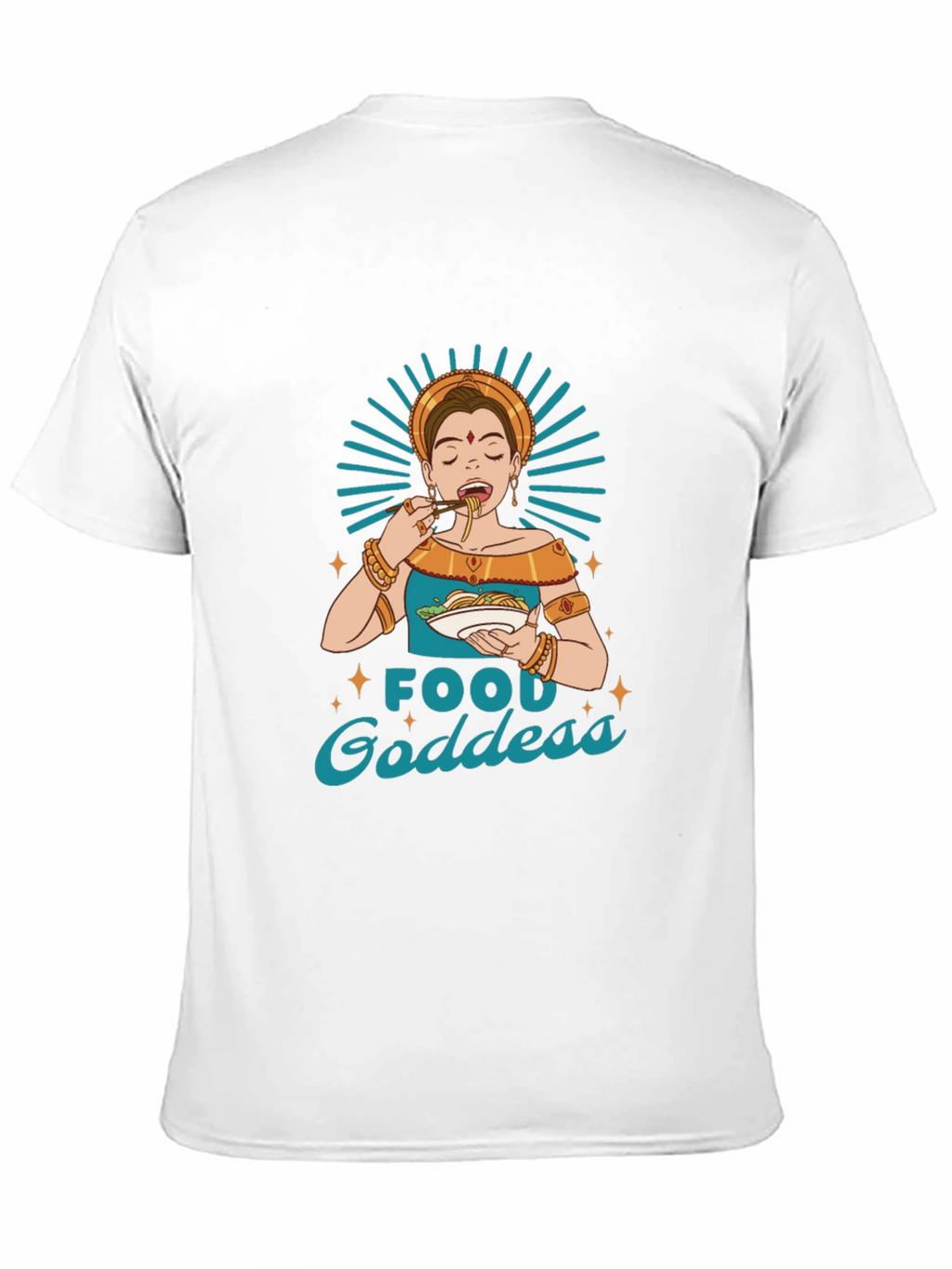 Food Goddess Graphic Tee - Black Cotton T-Shirt