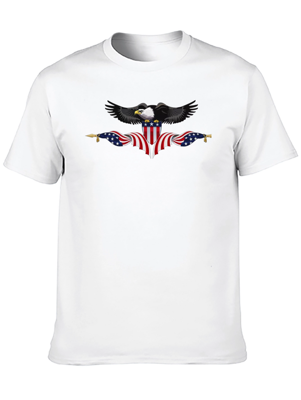 Patriotic Eagle Black T-Shirt - USA Pride