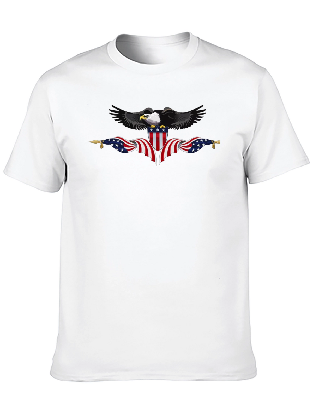 Patriotic Eagle Black T-Shirt - USA Pride