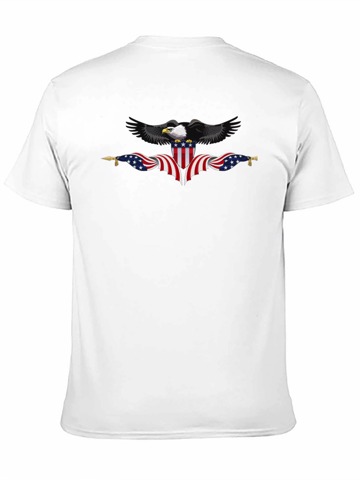 Patriotic Eagle Black T-Shirt - USA Pride