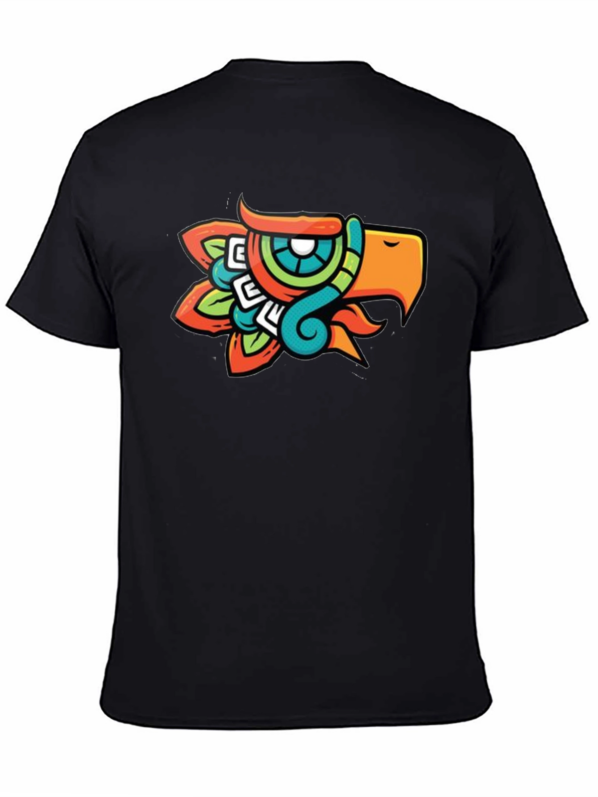 Aztec Eagle Head Graphic T-Shirt