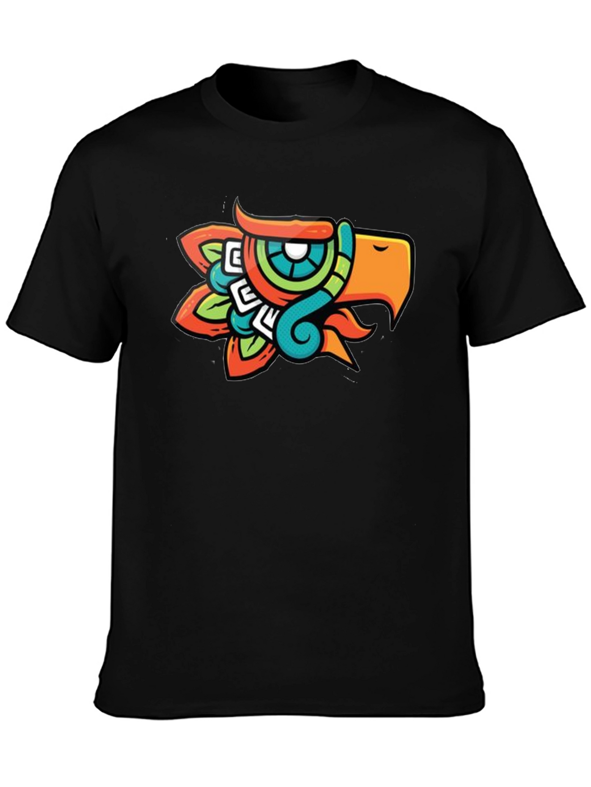 Aztec Eagle Head Graphic T-Shirt