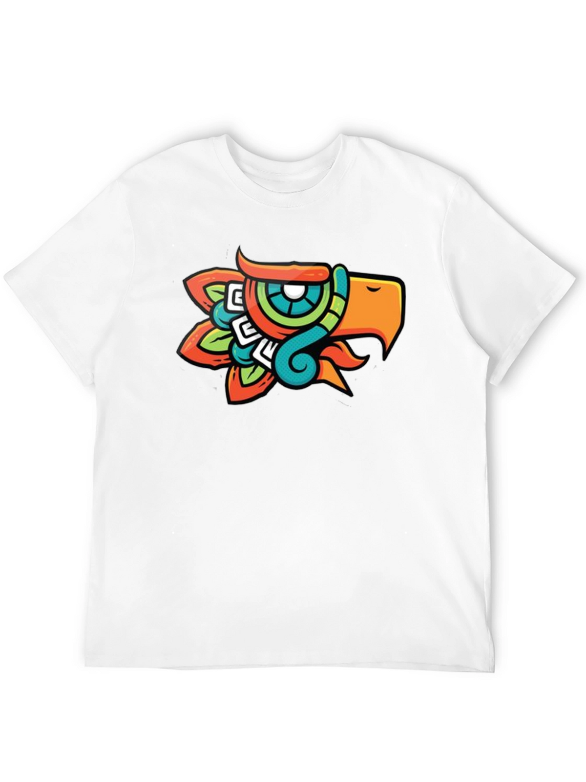 Aztec Eagle Head Graphic T-Shirt