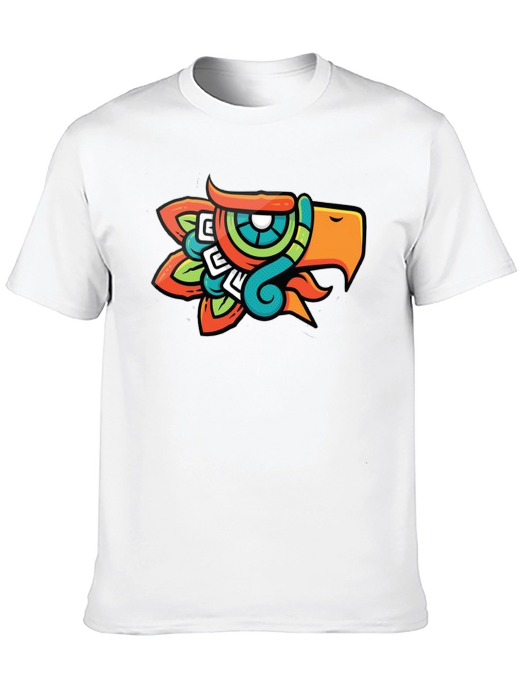 Aztec Eagle Head Graphic T-Shirt