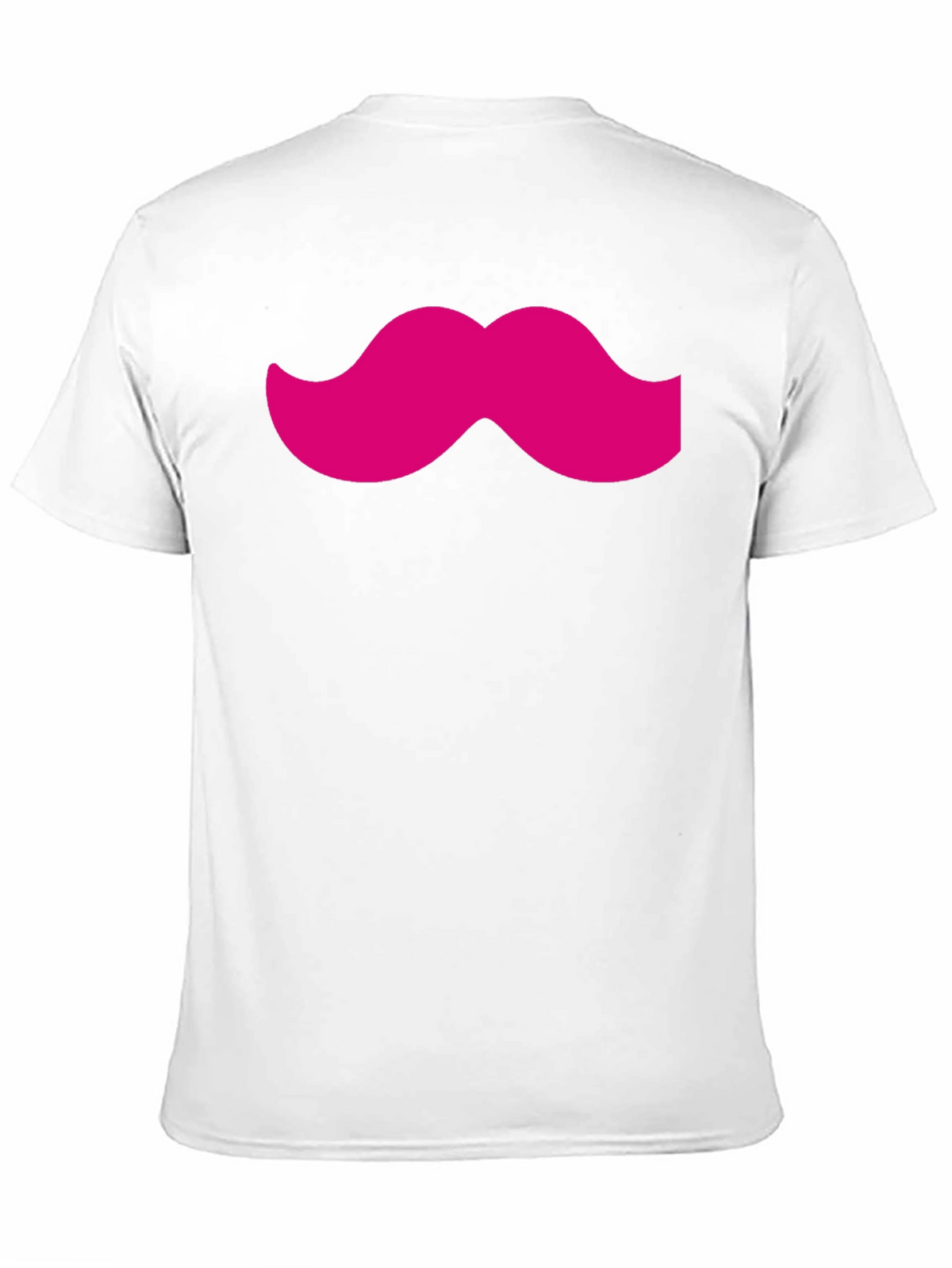 Pink Mustache Black Tee