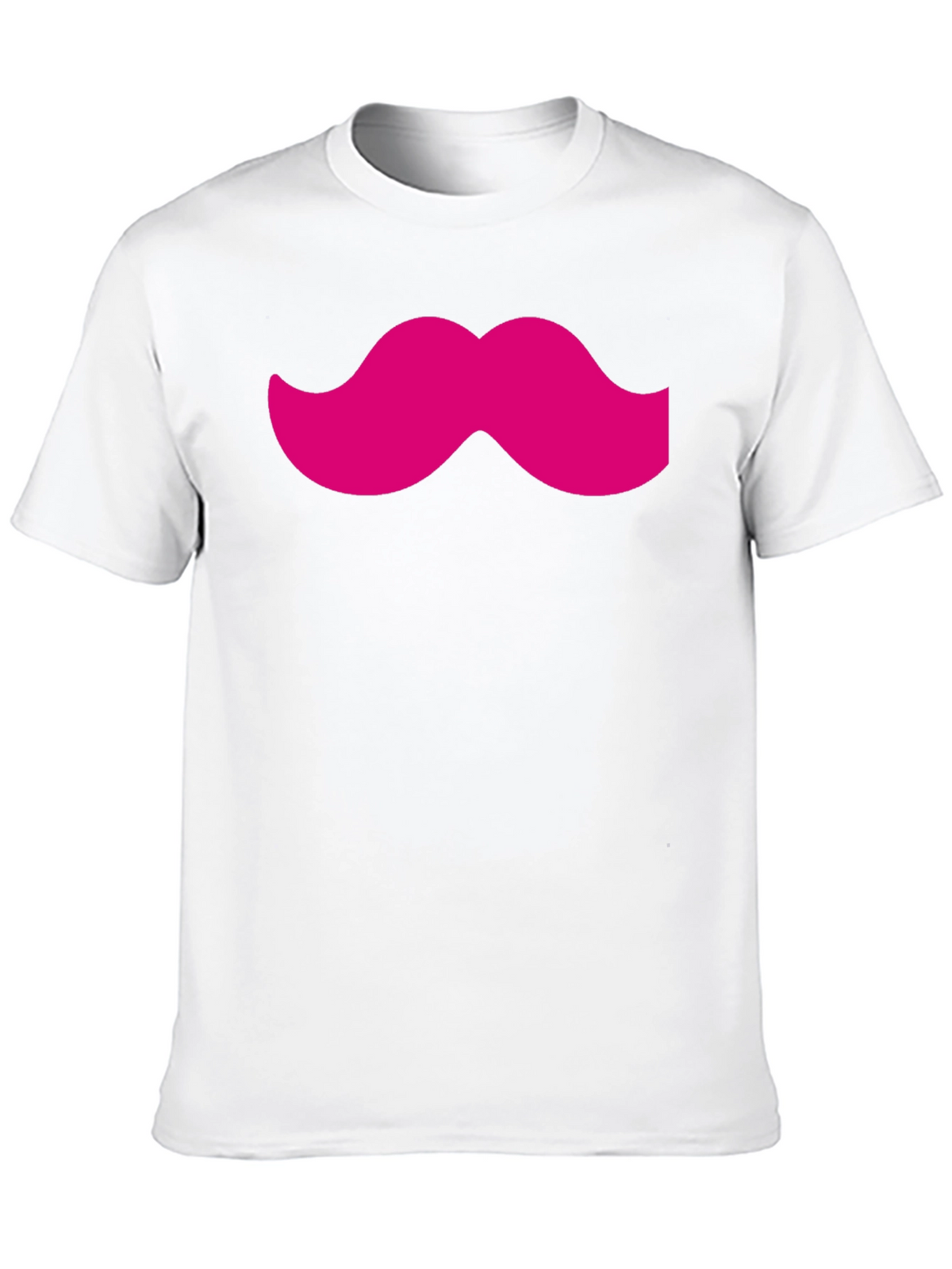 Pink Mustache Black Tee