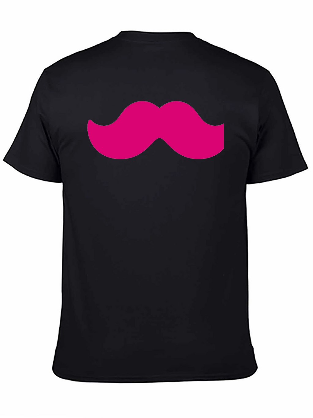 Pink Mustache Black Tee
