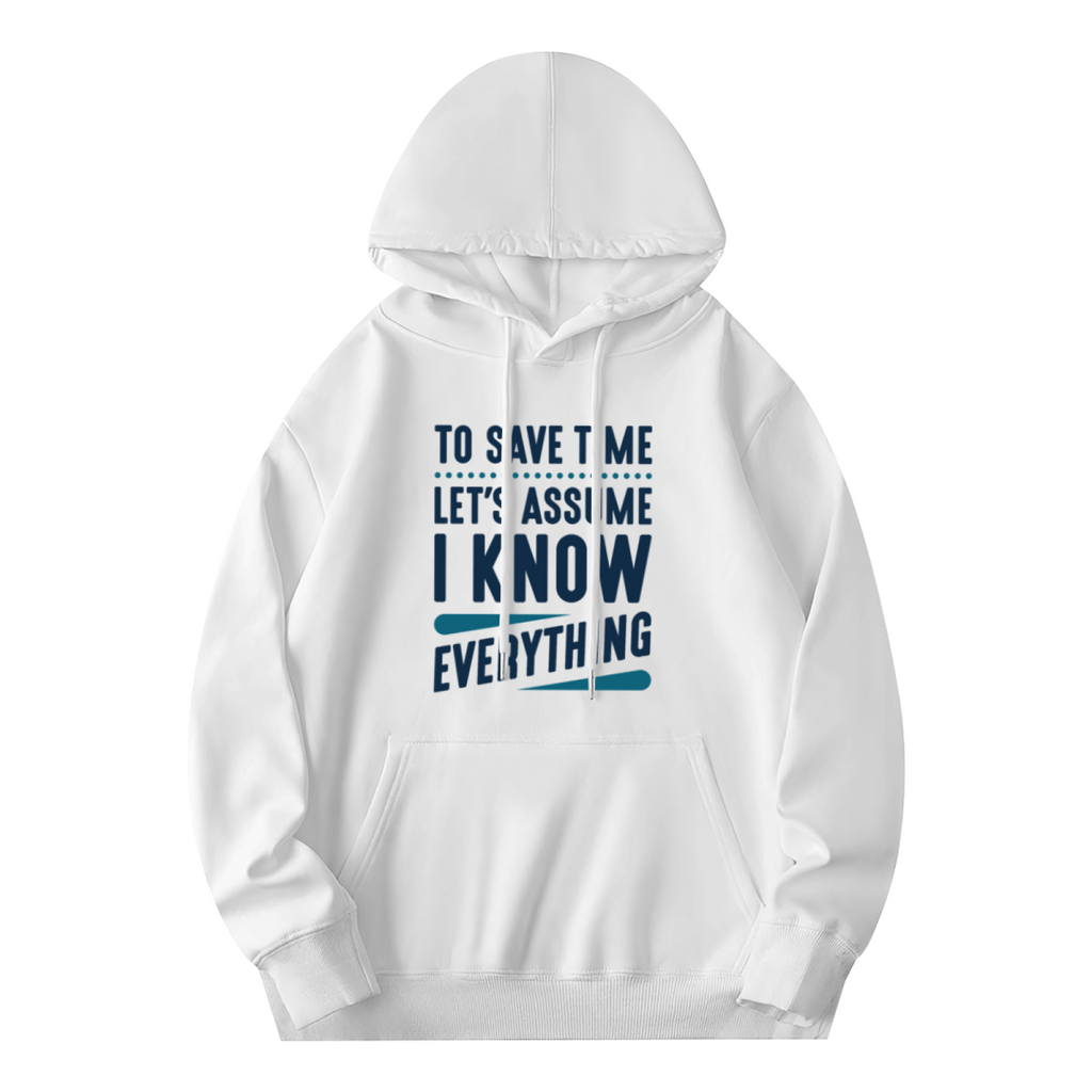 "TO SAVE TIME," Statement Pullover