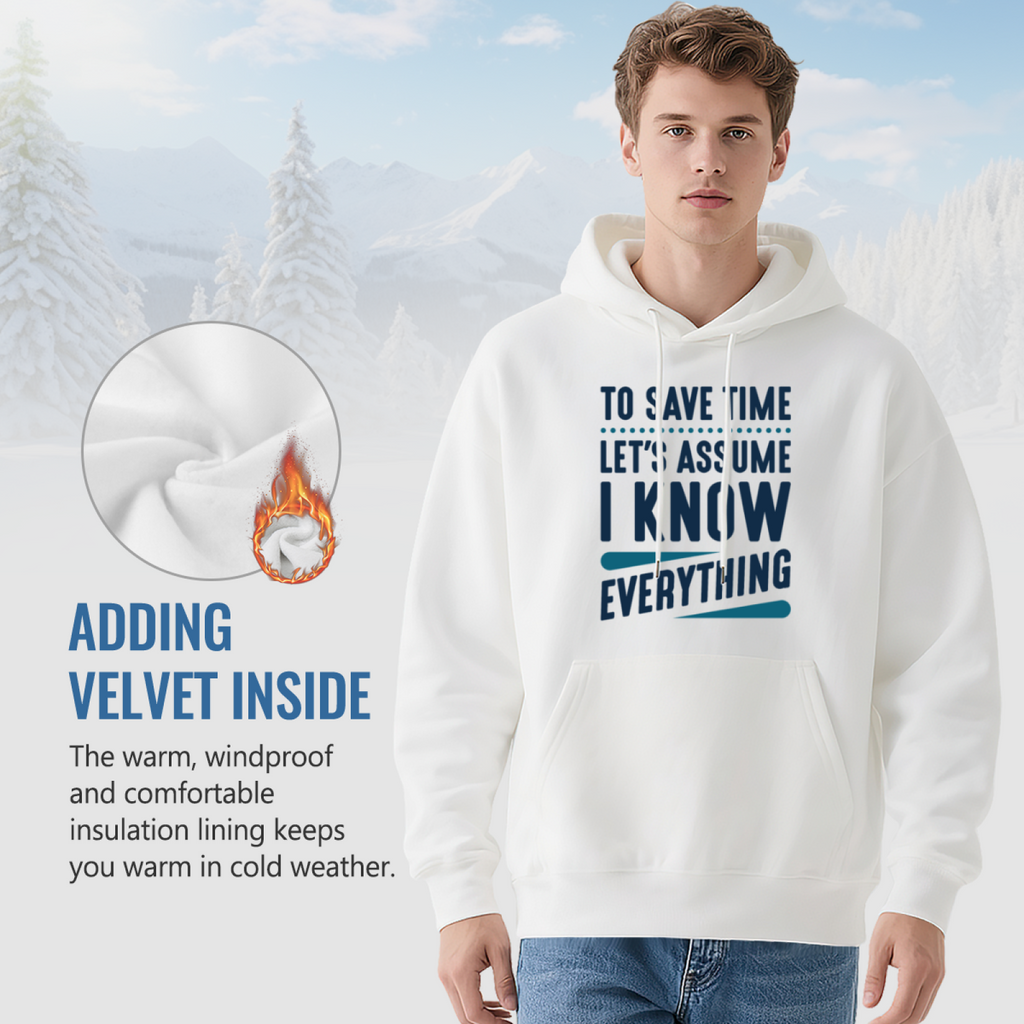 "TO SAVE TIME," Statement Pullover