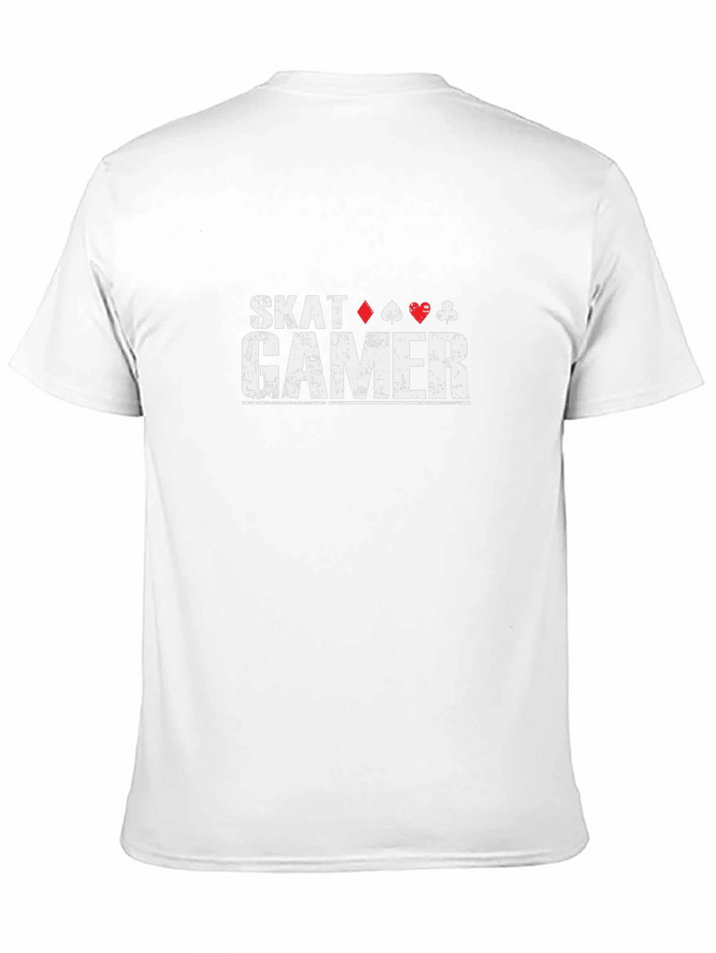 Skat Gamer Black T-Shirt - Poker Card Suits Design