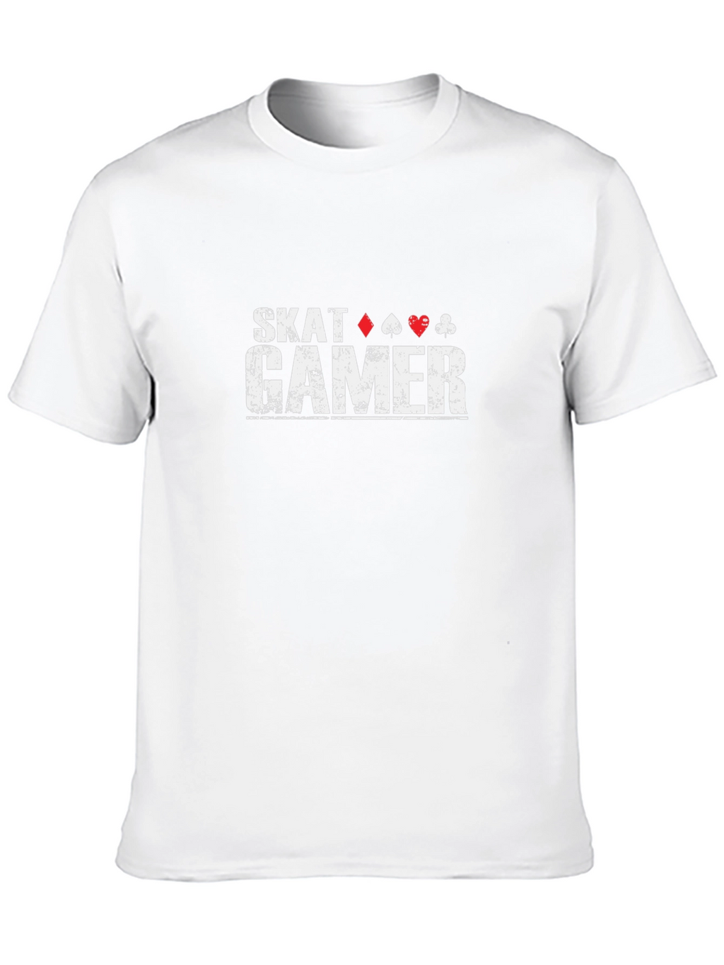 Skat Gamer Black T-Shirt - Poker Card Suits Design