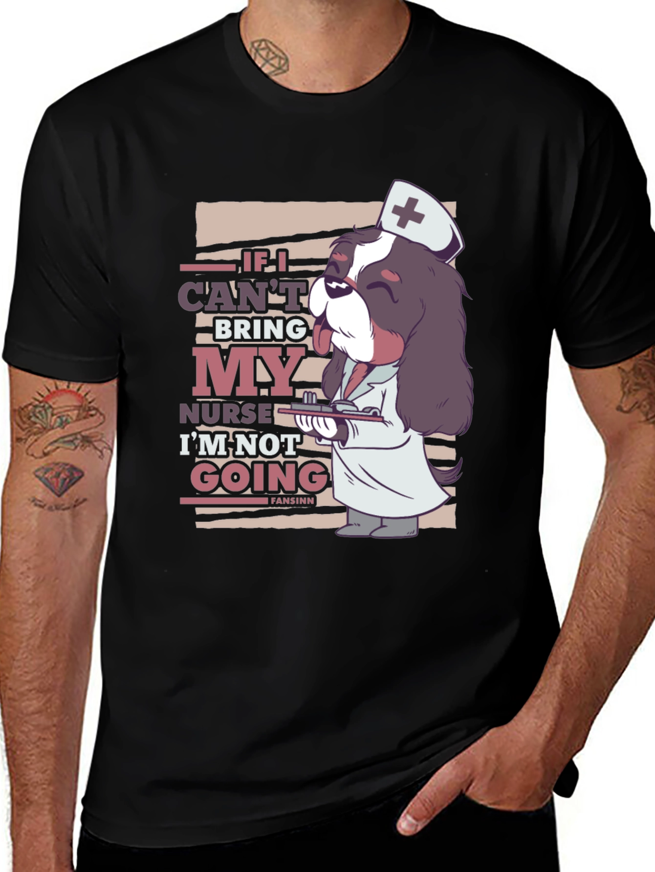 Funny Nurse Dog T-Shirt - Cute Canine Medical Humor