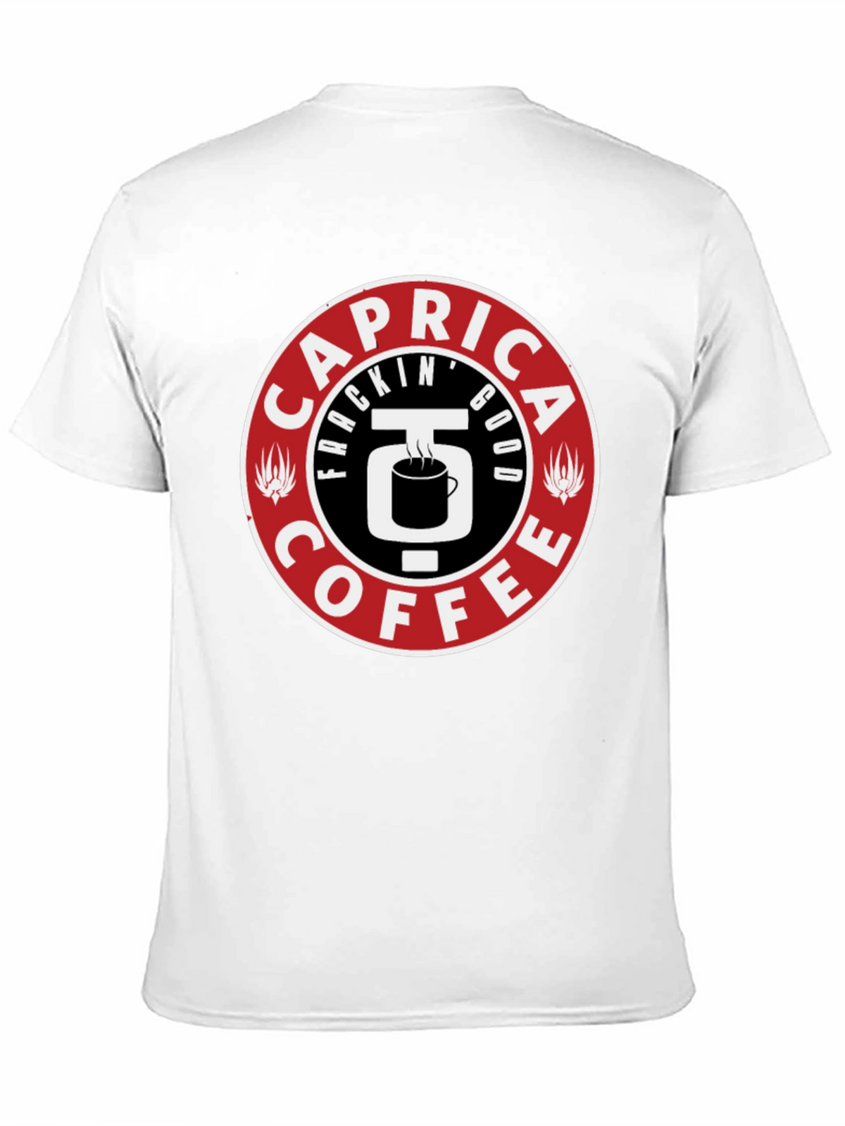 Caprica Frackin Good Coffee Graphic T-Shirt