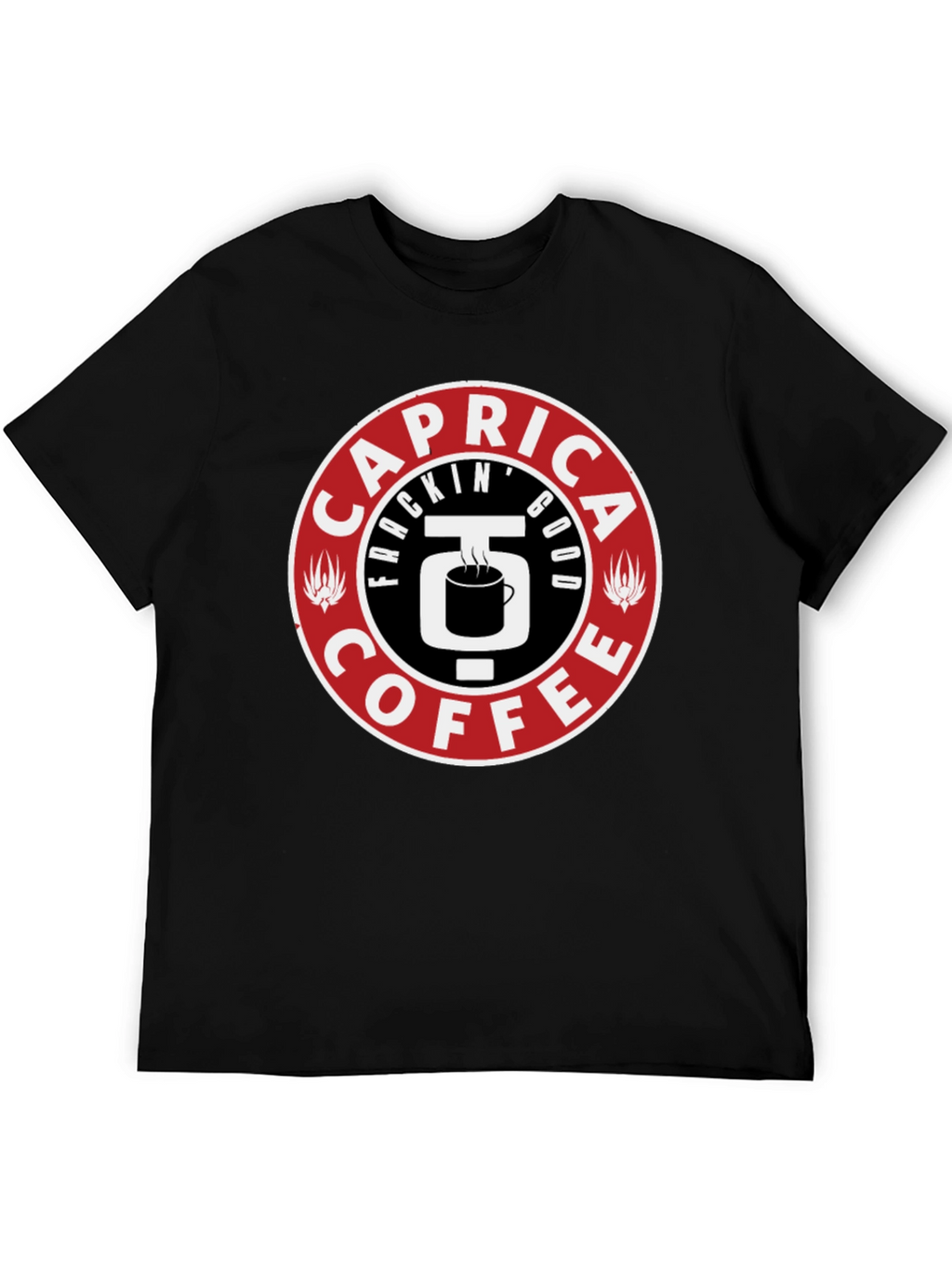 Caprica Frackin Good Coffee Graphic T-Shirt