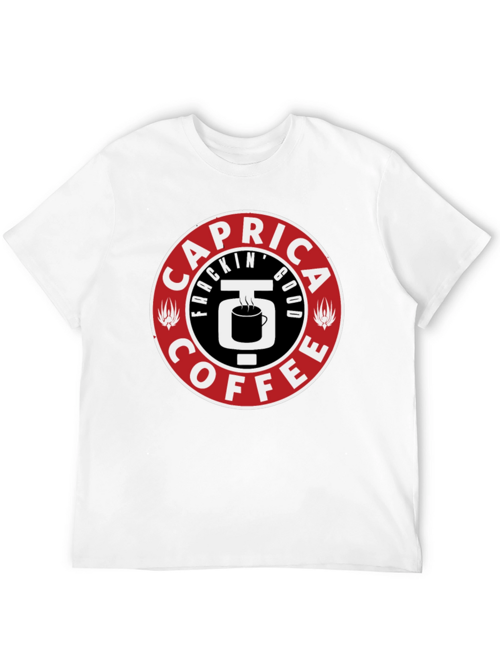 Caprica Frackin Good Coffee Graphic T-Shirt