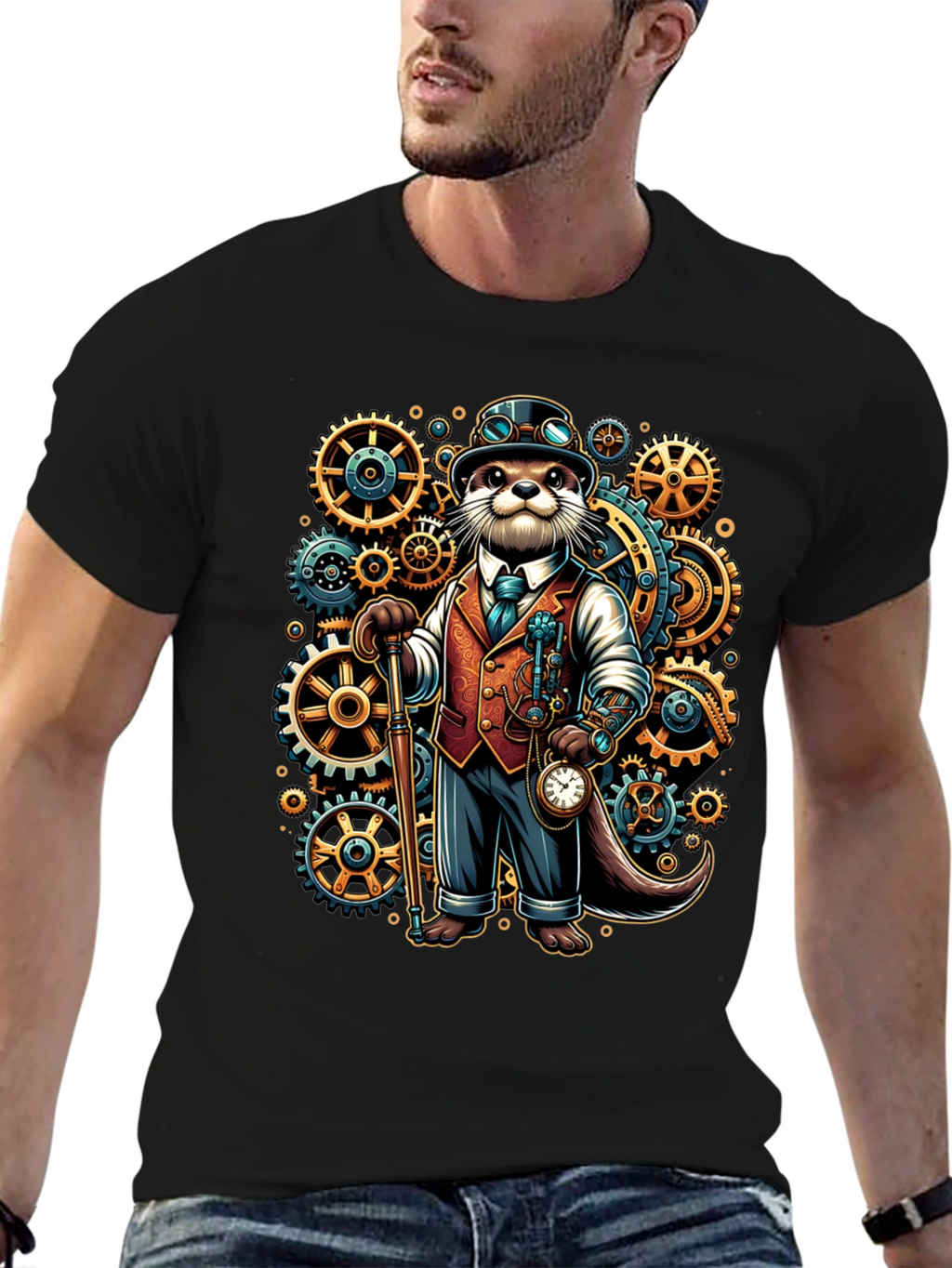 Steampunk Otter Graphic Tee