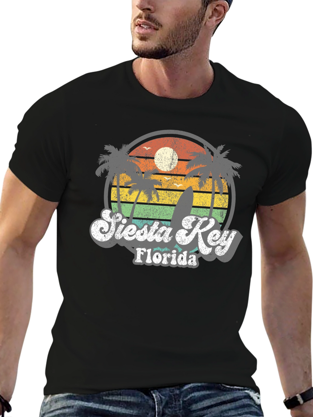 Retro Siesta Key Florida T-Shirt