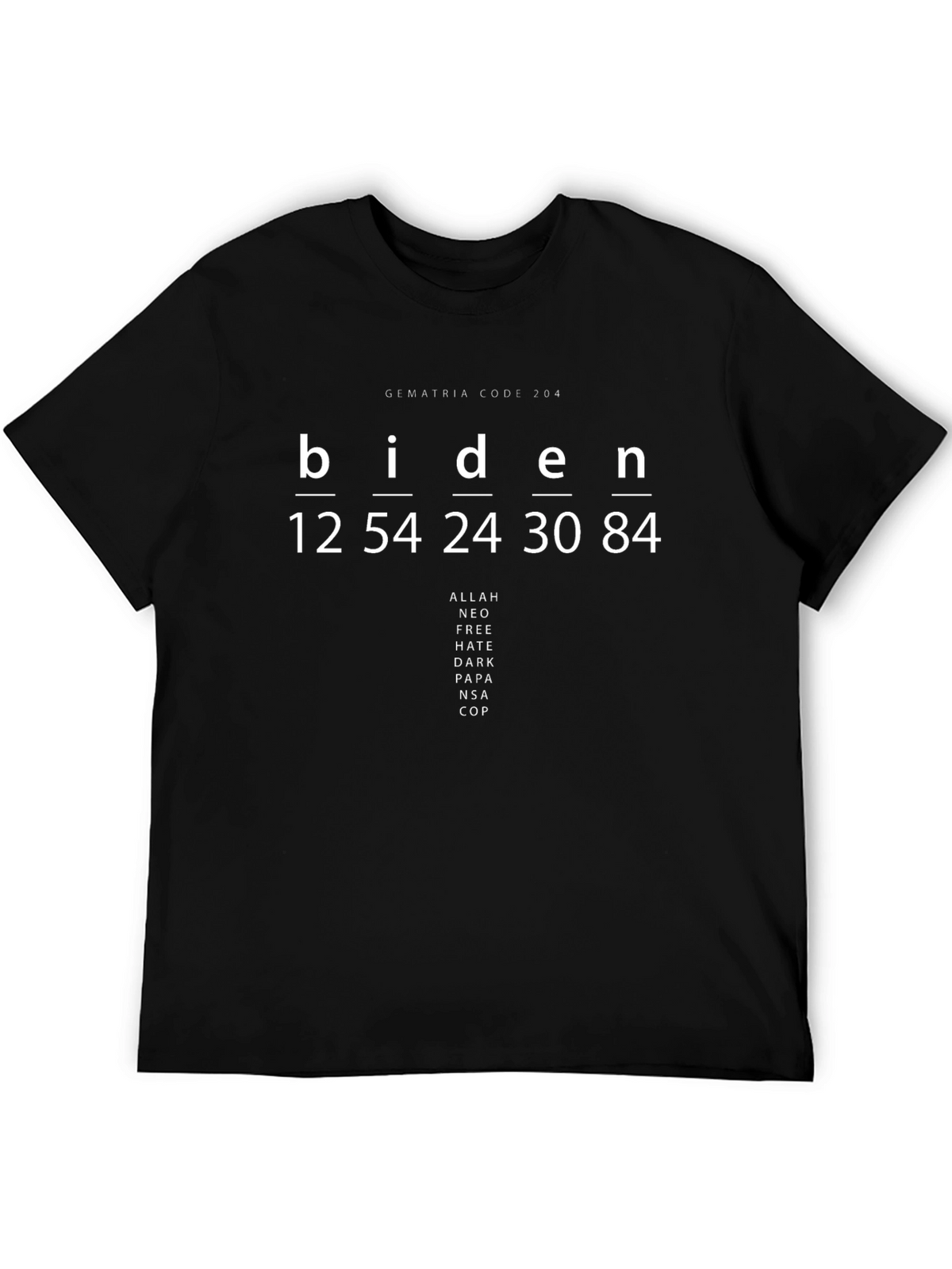 Biden Gematria Code T-Shirt