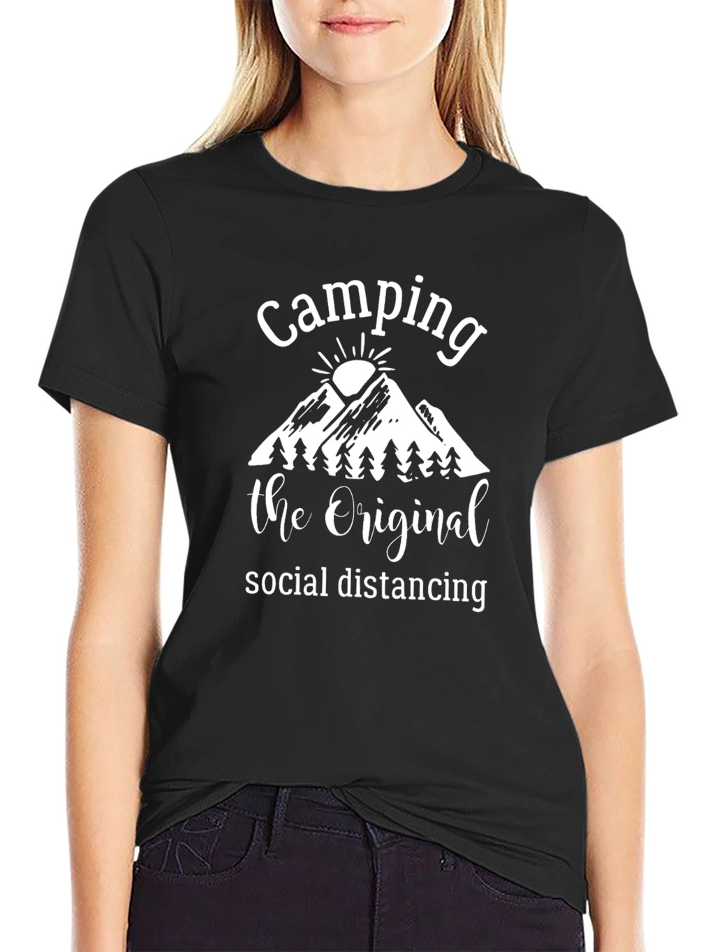 Camping The Original Social Distancing Graphic Tee