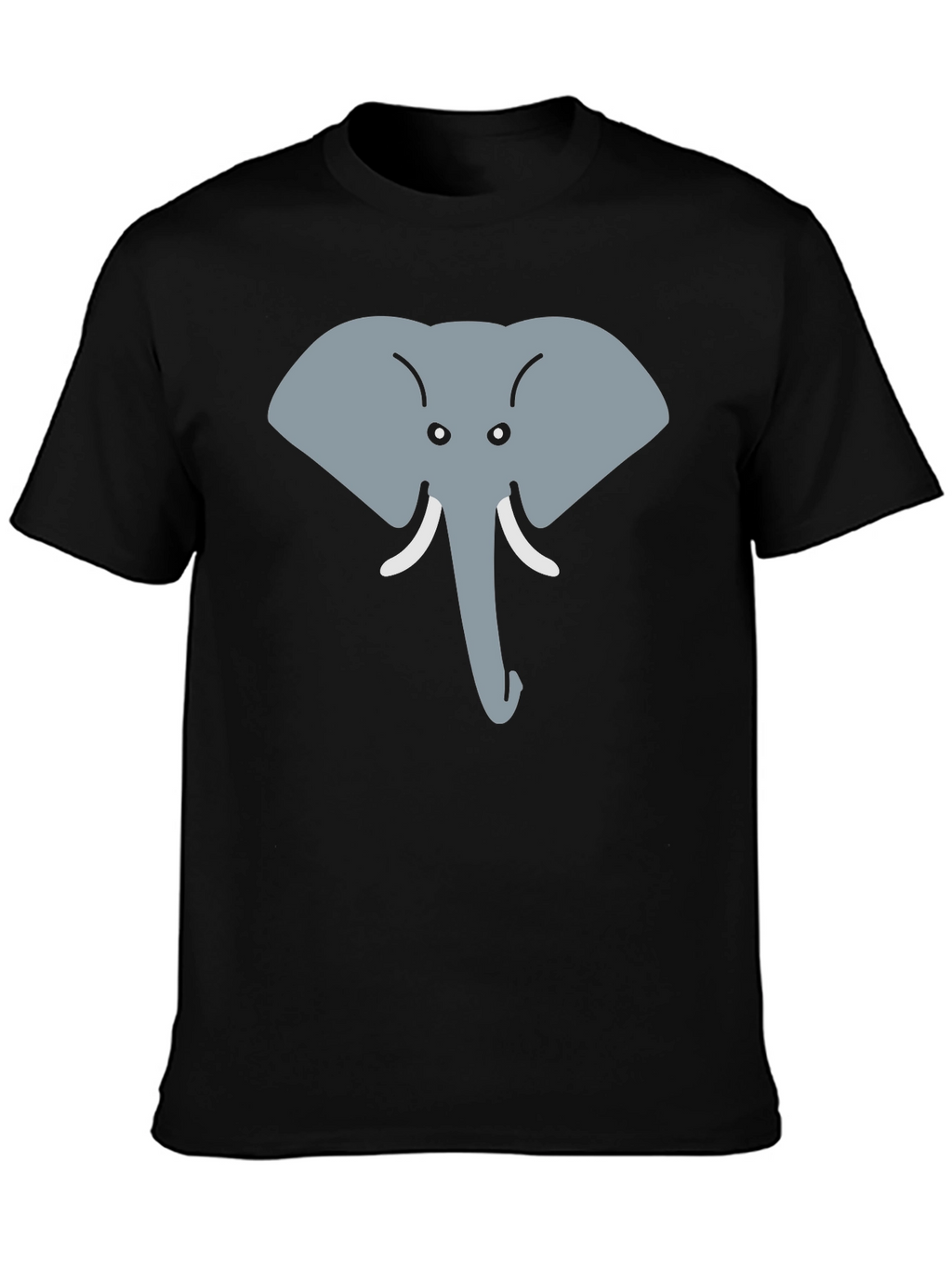 Elephant Face Graphic Tee - Cute Animal Design