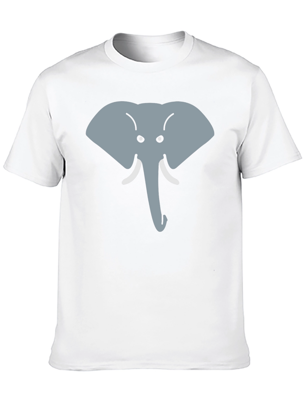 Elephant Face Graphic Tee - Cute Animal Design