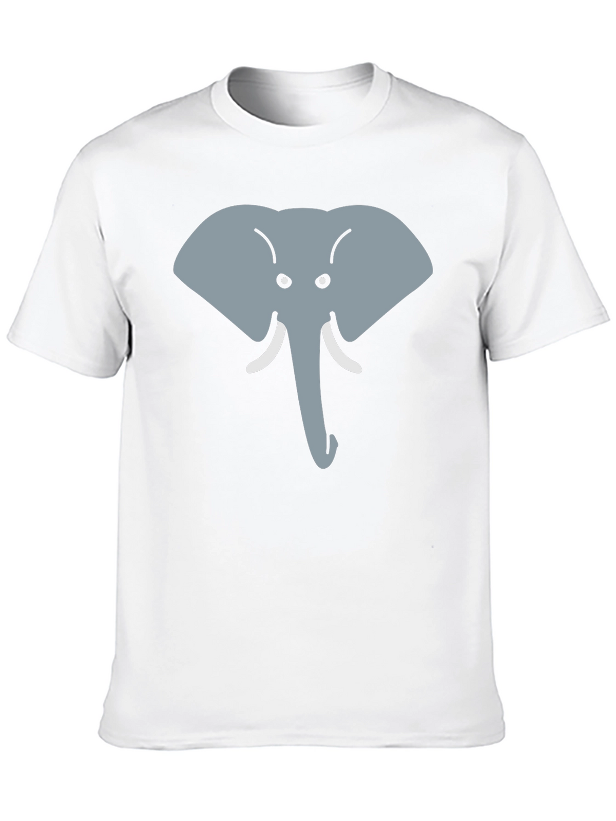 Elephant Face Graphic Tee - Cute Animal Design