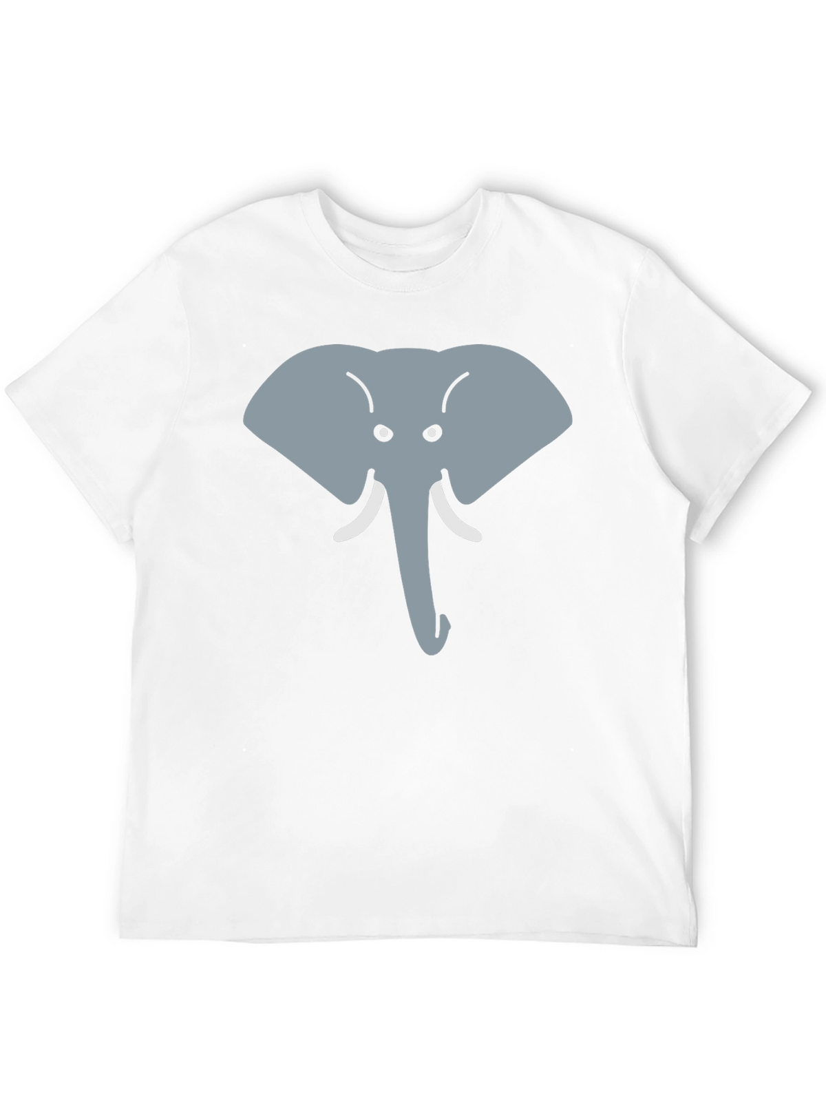 Elephant Face Graphic Tee - Cute Animal Design