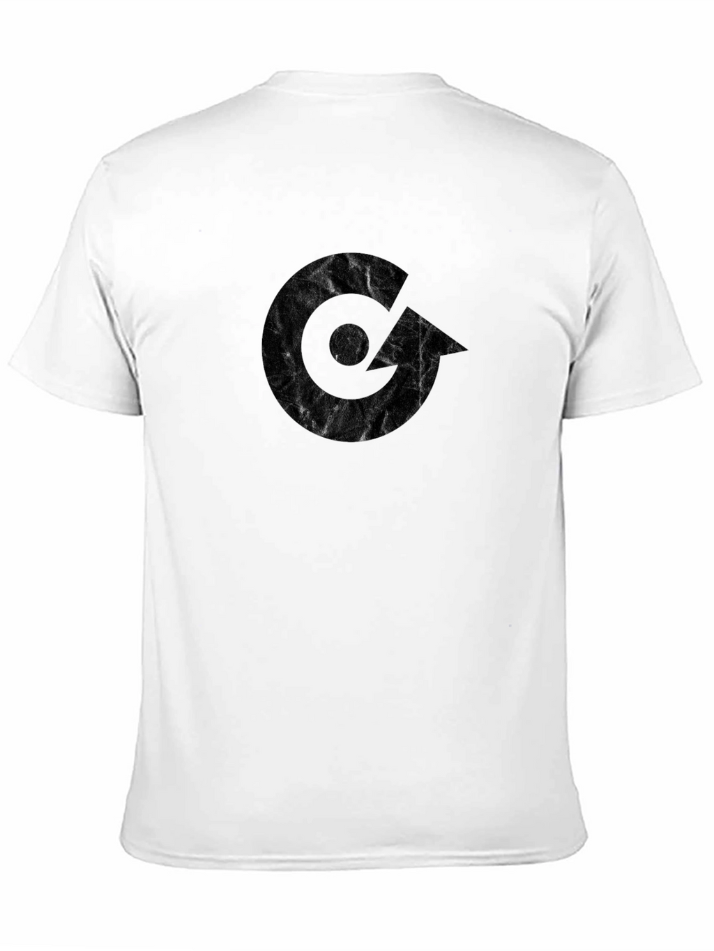 Mens Black Graphic Tee - Modern Letter Design