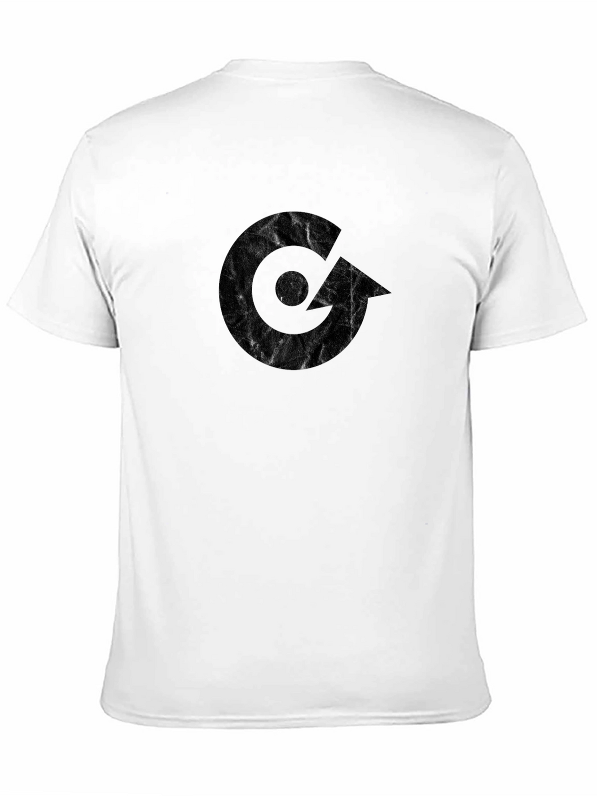 Mens Black Graphic Tee - Modern Letter Design