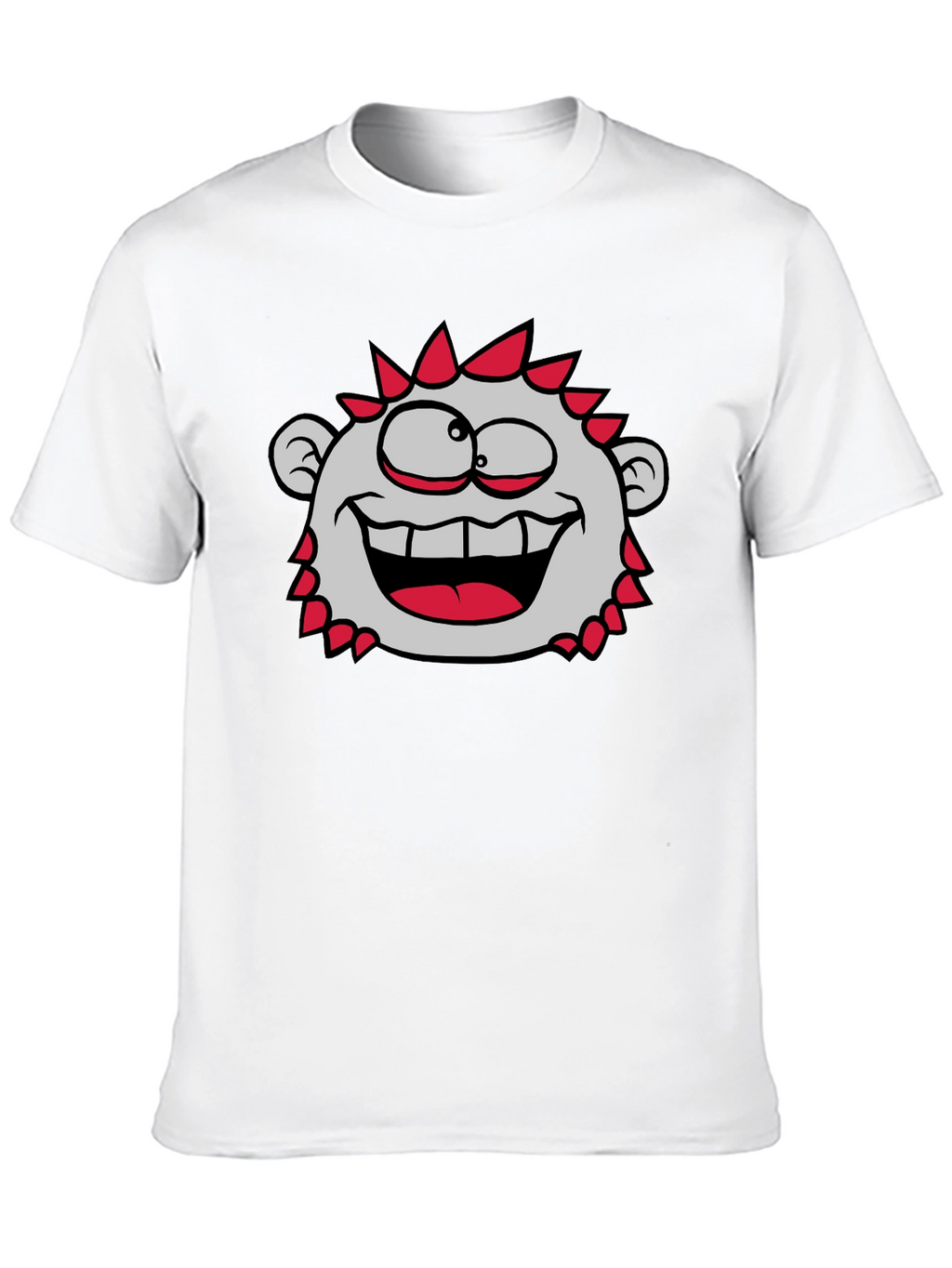 Fun Cartoon Character T-Shirt - Black Crew Neck Tee