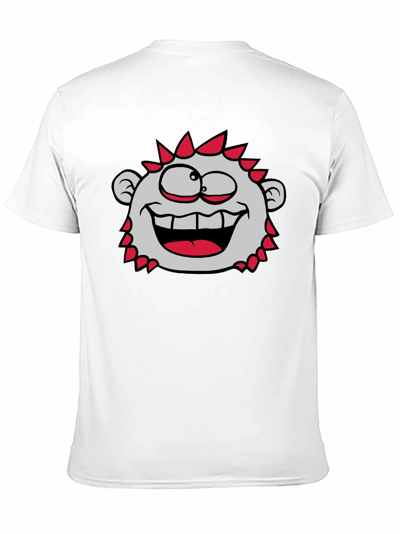 Fun Cartoon Character T-Shirt - Black Crew Neck Tee