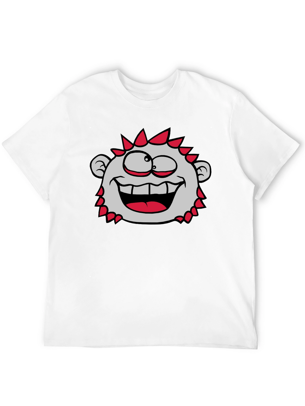 Fun Cartoon Character T-Shirt - Black Crew Neck Tee