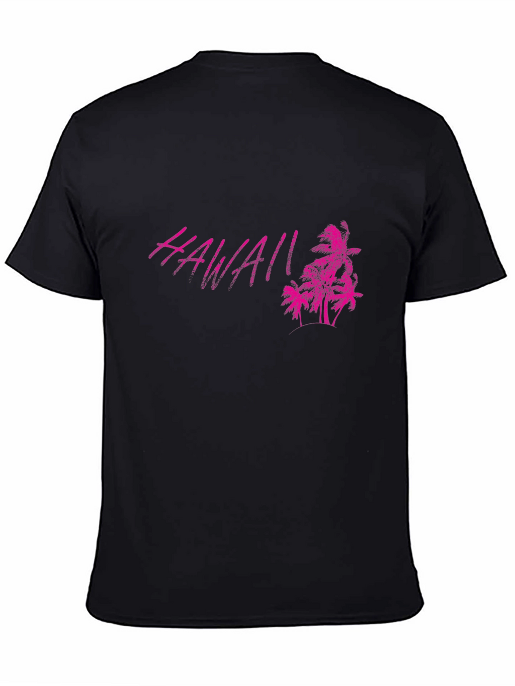 Hawaii Palm Tree Graphic Black T-Shirt
