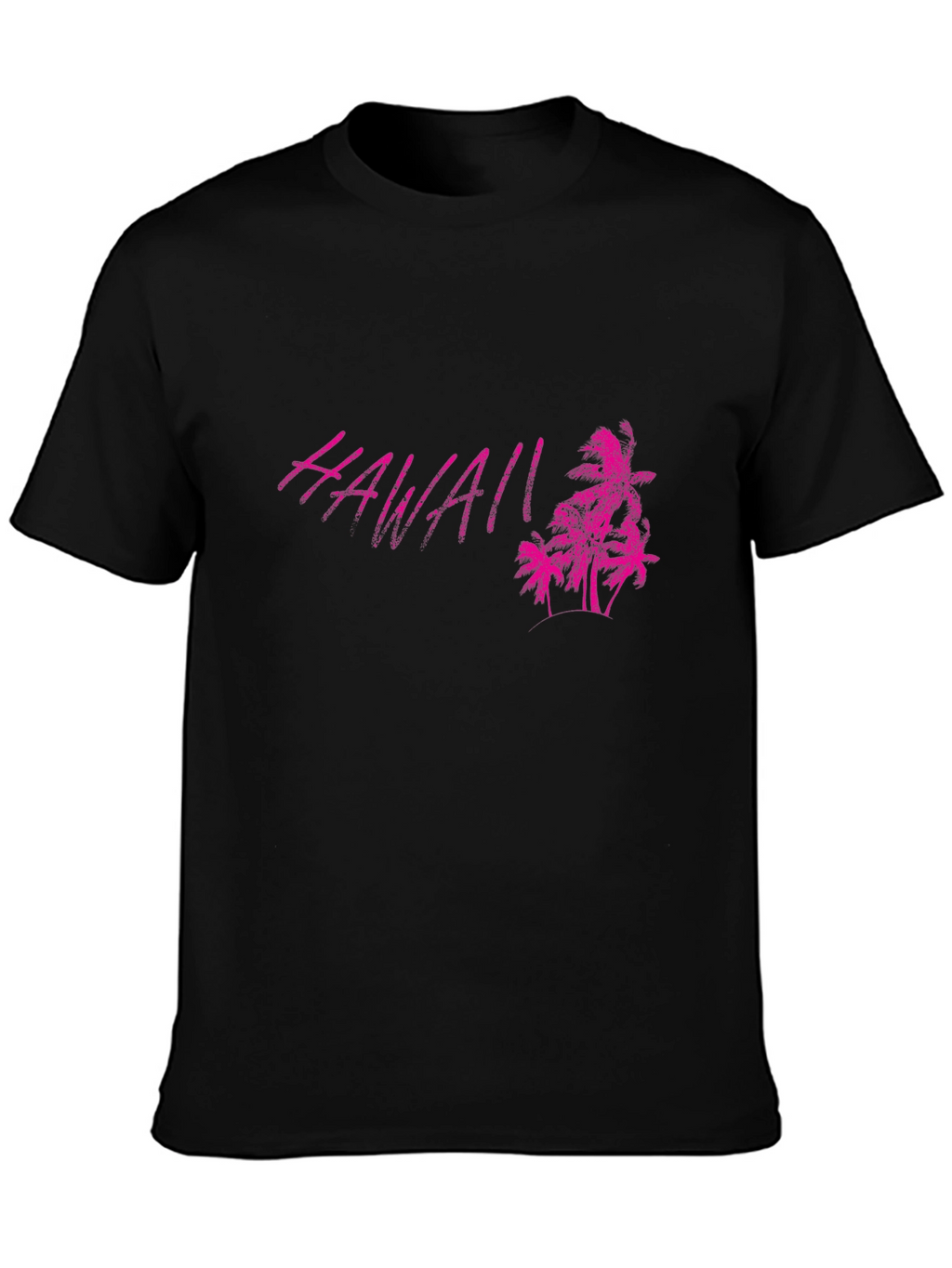 Hawaii Palm Tree Graphic Black T-Shirt