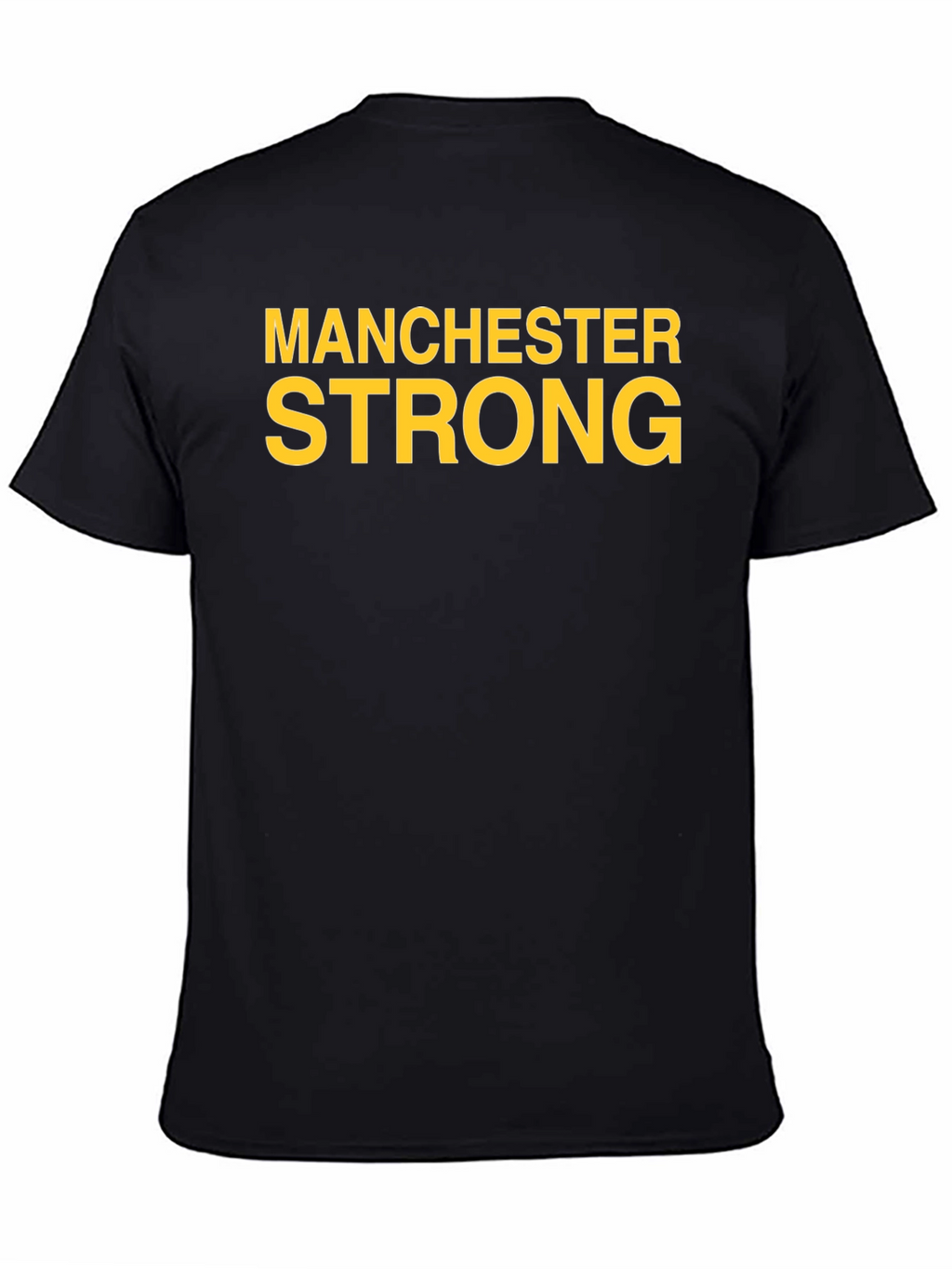 Manchester Strong Graphic Tee - Black Cotton T-Shirt