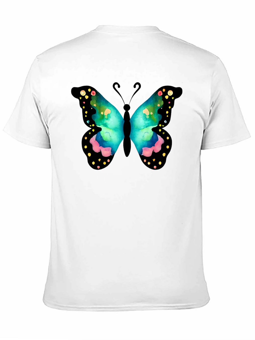 Butterfly Graphic Print Crew Neck T-Shirt