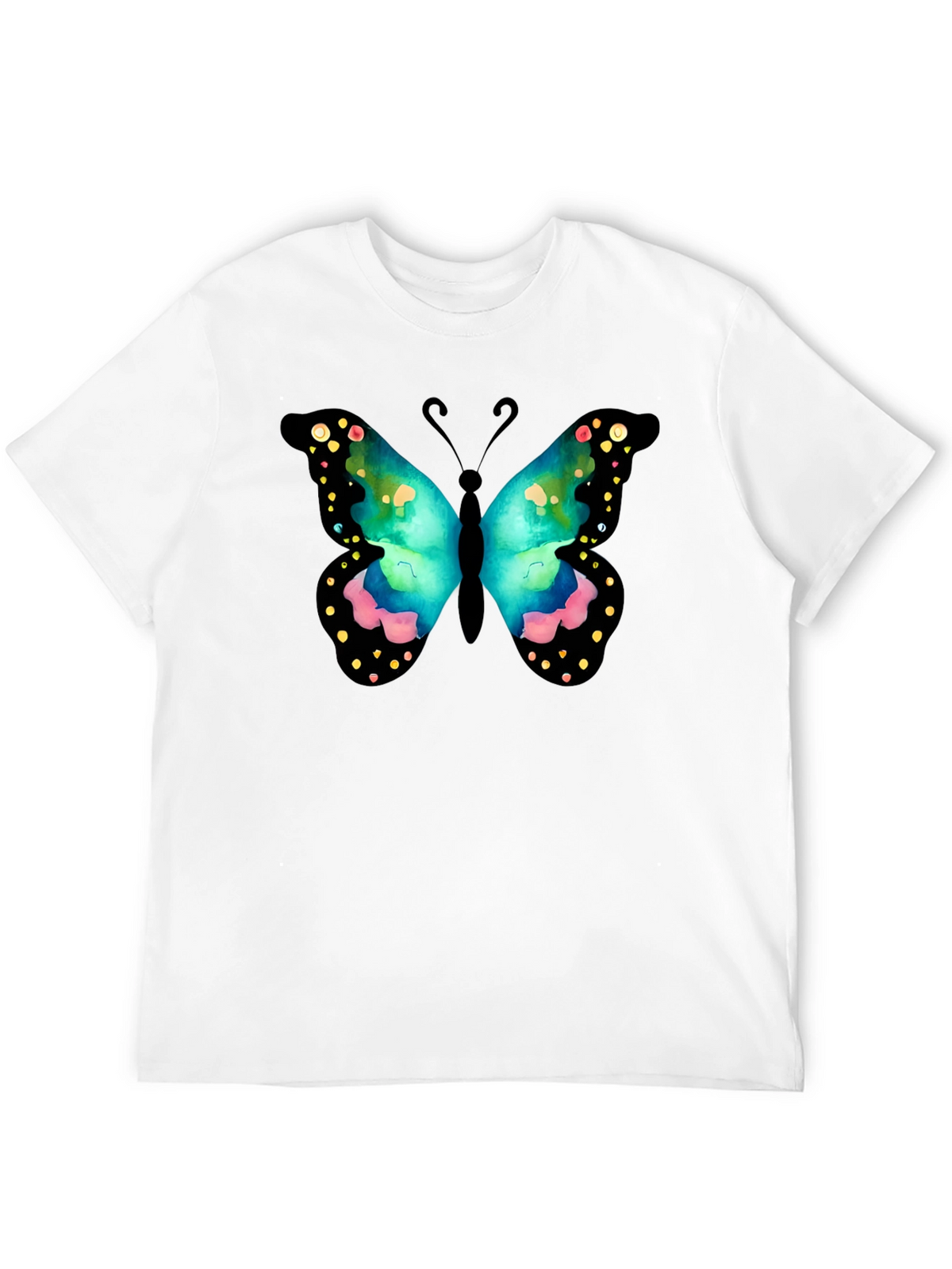 Butterfly Graphic Print Crew Neck T-Shirt