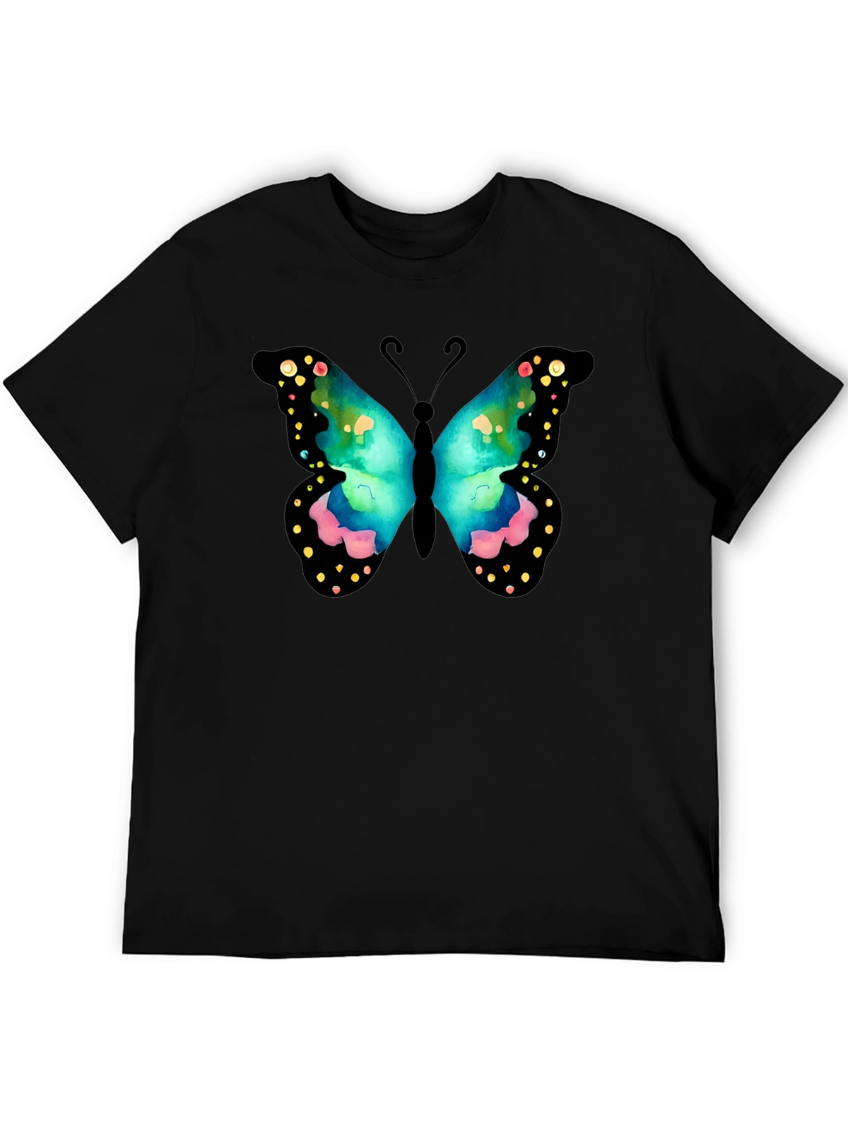 Butterfly Graphic Print Crew Neck T-Shirt