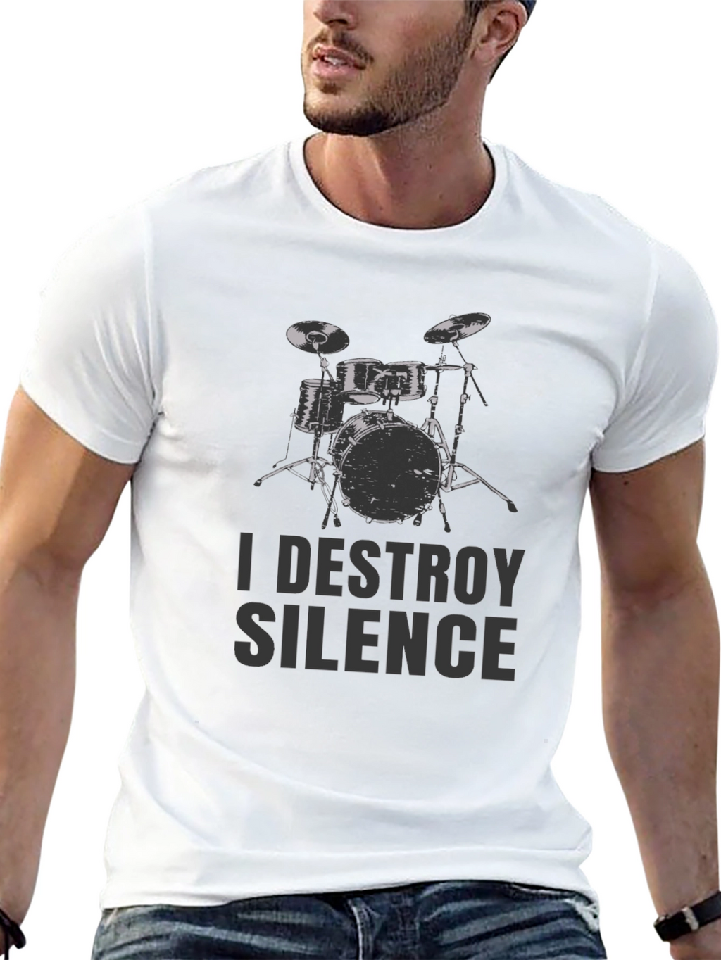 I Destroy Silence Drummer Tee