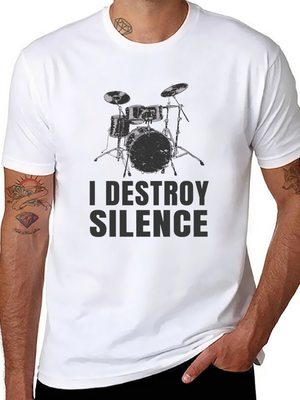 I Destroy Silence Drummer Tee