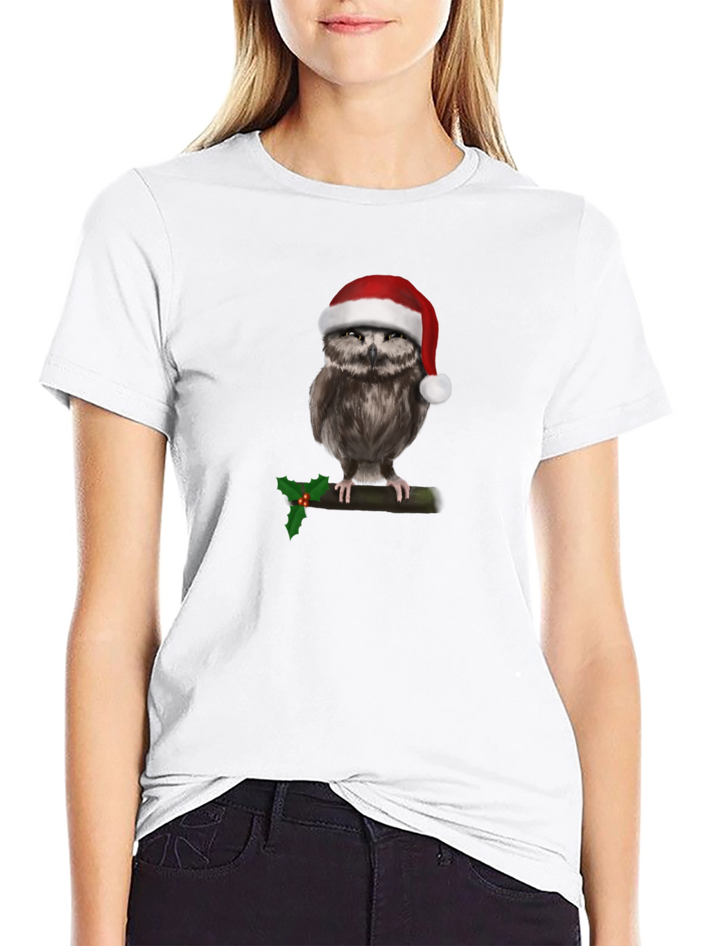 Festive Owl Christmas T-Shirt